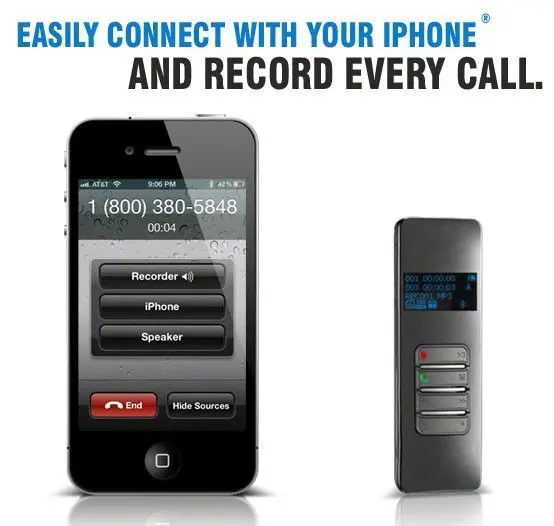 digital voice recorder  DVR-188 for mobile phone conversation recording