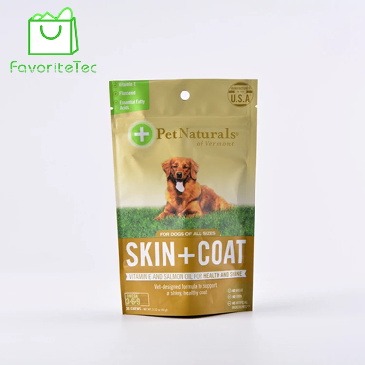 Custom Tear notch Retort Pouch Pet Food Packaging Bag