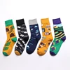 2019 Illustrator farm color matching printed socks cotton tube socks camera marine print socks