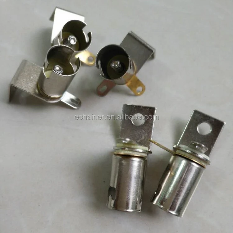 Ba9s Lamp Base Socket For Led Light Socket With Stand Iron Material