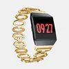 Lady Luxury Oval Link Stainless Steel Bracelet Strap Replacement Wrist Band For Fitbit Ionic