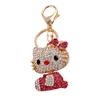 Fancy Hello Kitty Crystal Rhinestone Keychain Sparkling Keyring Charming Womens Bag Mobile Phone Car Pendant(DEC01-1)