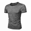 2018 New Contrast Rib Collar Cuff Customizable Men's Quick Dry T-Shirt Soft Sports Fabric Gym Fitness Wear Guangzhou Supplier
