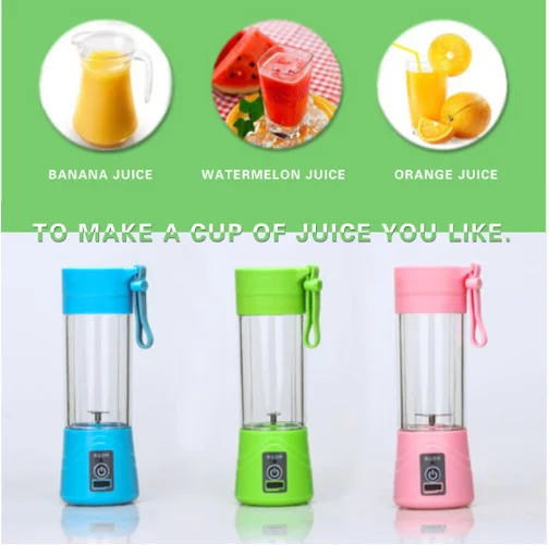 380ml Usb Rechargeable Juicer Cup Juice Citrus Blender Lemon Vegetables