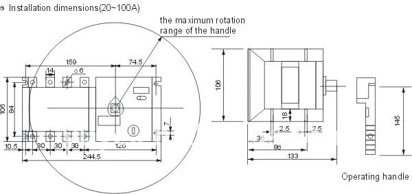 123 YUYE 16a 3 position socomec change over switch, View 16a 3p 4p ...