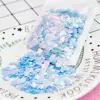 Wholesale Flat Loose Sequins Blue Tiny Fan Shell Look Plastic Crafts Decor Nail Arts
