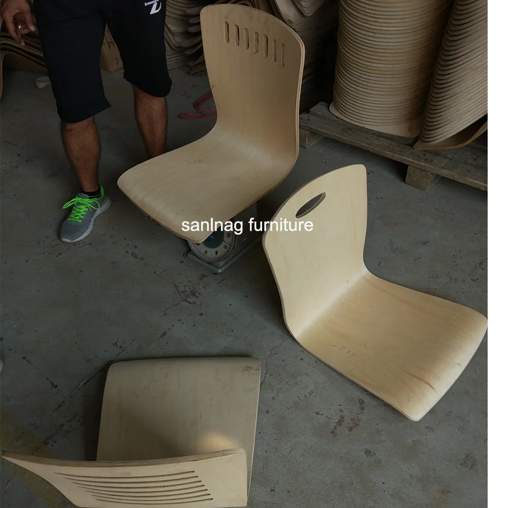 K/d Stackable Bent Plywood Parts Laminated Chair For Dining Room Seat