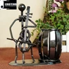 Wholesale Creative Metal Handicraft Series,Creative Iron Man Cello/Saxophone Pen Holder Decoration