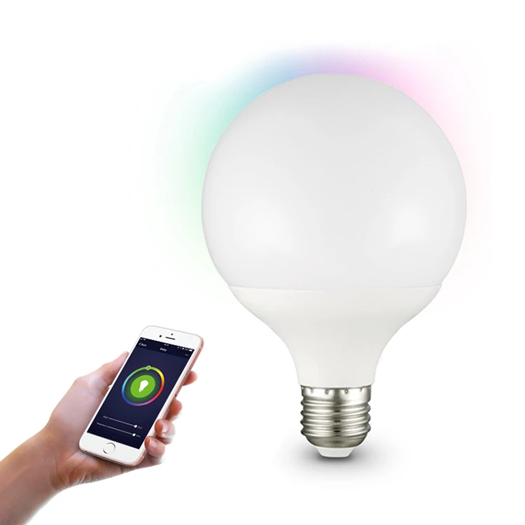 10W G95 E27 Tmall Genie Alexa Google Home Smart Colour Light Smart Color LED Bulb