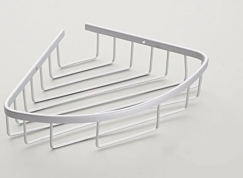 Hot Selling Bathroom Corner Shampoo Storage Holder Aluminum 2 Tier