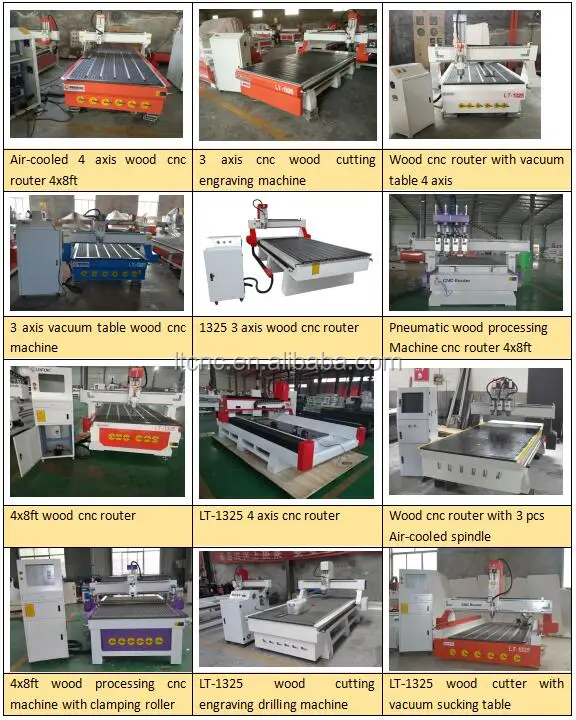 Newest type 3d woodworking cnc router for furniture with dicount price 3kw water cooling spindle wood cnc router 1325