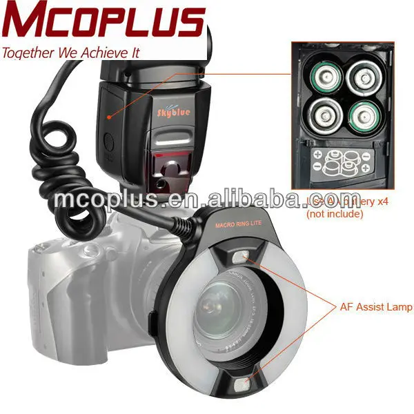 Mcoplus Meike MK-14EXT Macro TTL ring flash for CANON E-TTL with LED AF assist lamp 650D 600D 550D