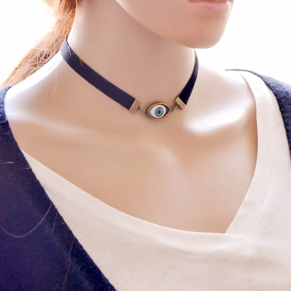 Wholesale Charm Fashion Punk Choker Necklace/cheap Velvet Belt Black Choker Necklace/ Chokers