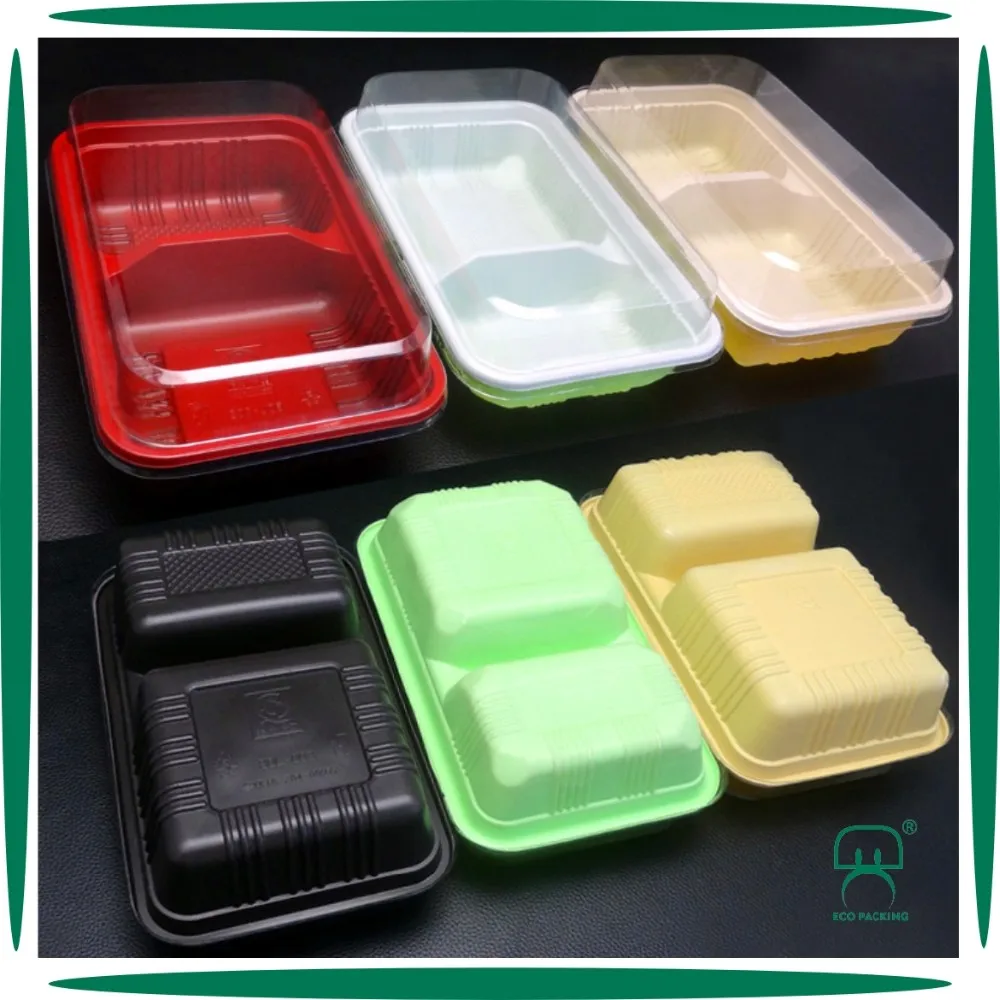 Take Away 2 Comparment Plastic Container Food Packaging Lunch Box - Buy ...