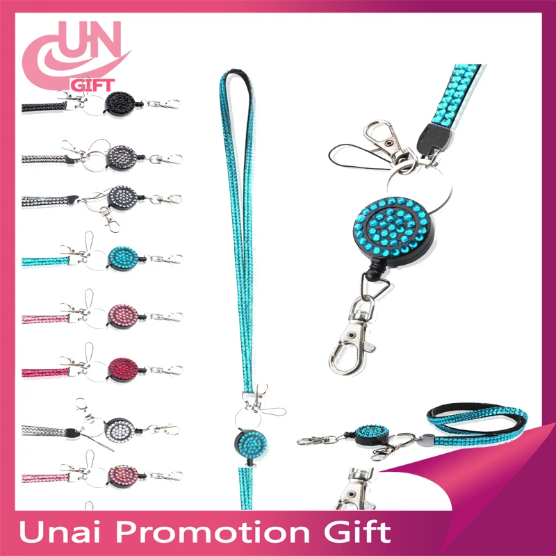 Bling Lanyard Blink Straps Crystal Rhinestone In Neck With Claw Clasp - Foto 4