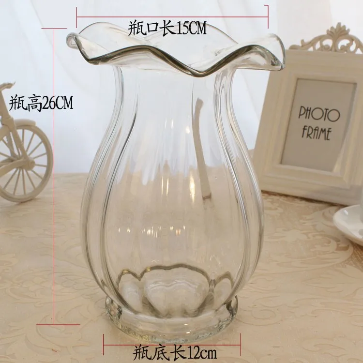 Clear Reversible Glass Floor Vase Wholesale For Wedding Centerpieces