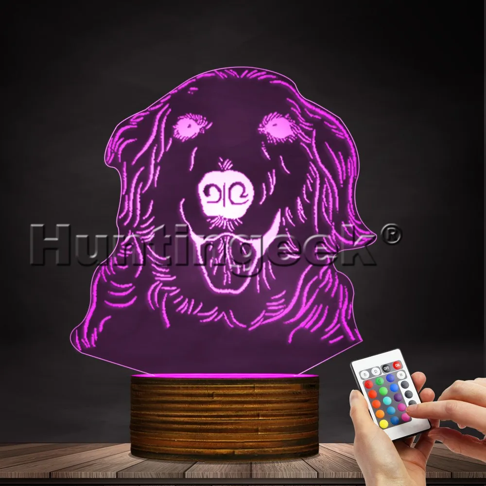Golden Retriever 3d Night Lamp Pet Puppy Canine Hound Decorative Desk Lamp Labrador Dog Glowing