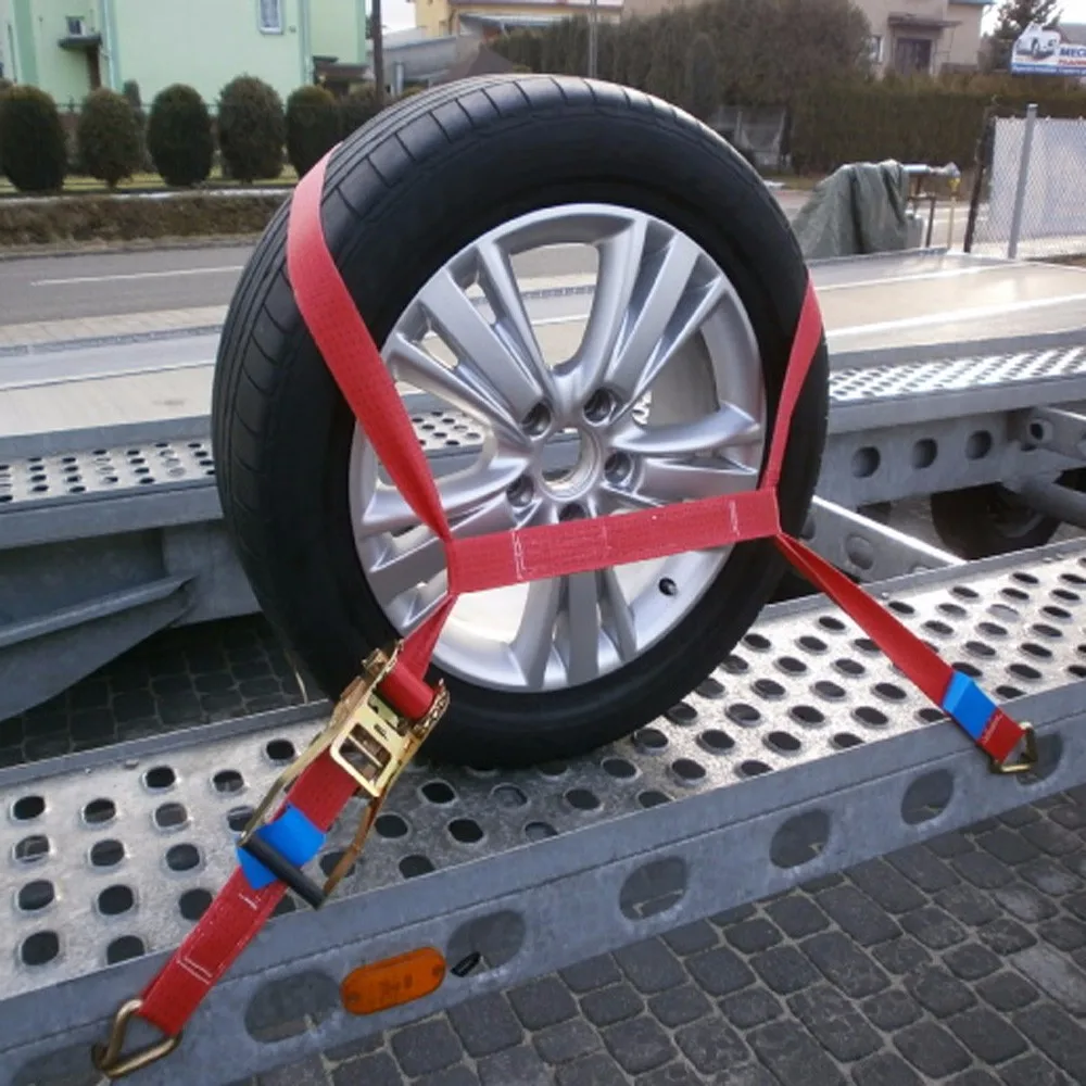 50毫米汽车车轮固定绑带轮胎带防滑橡胶立方体