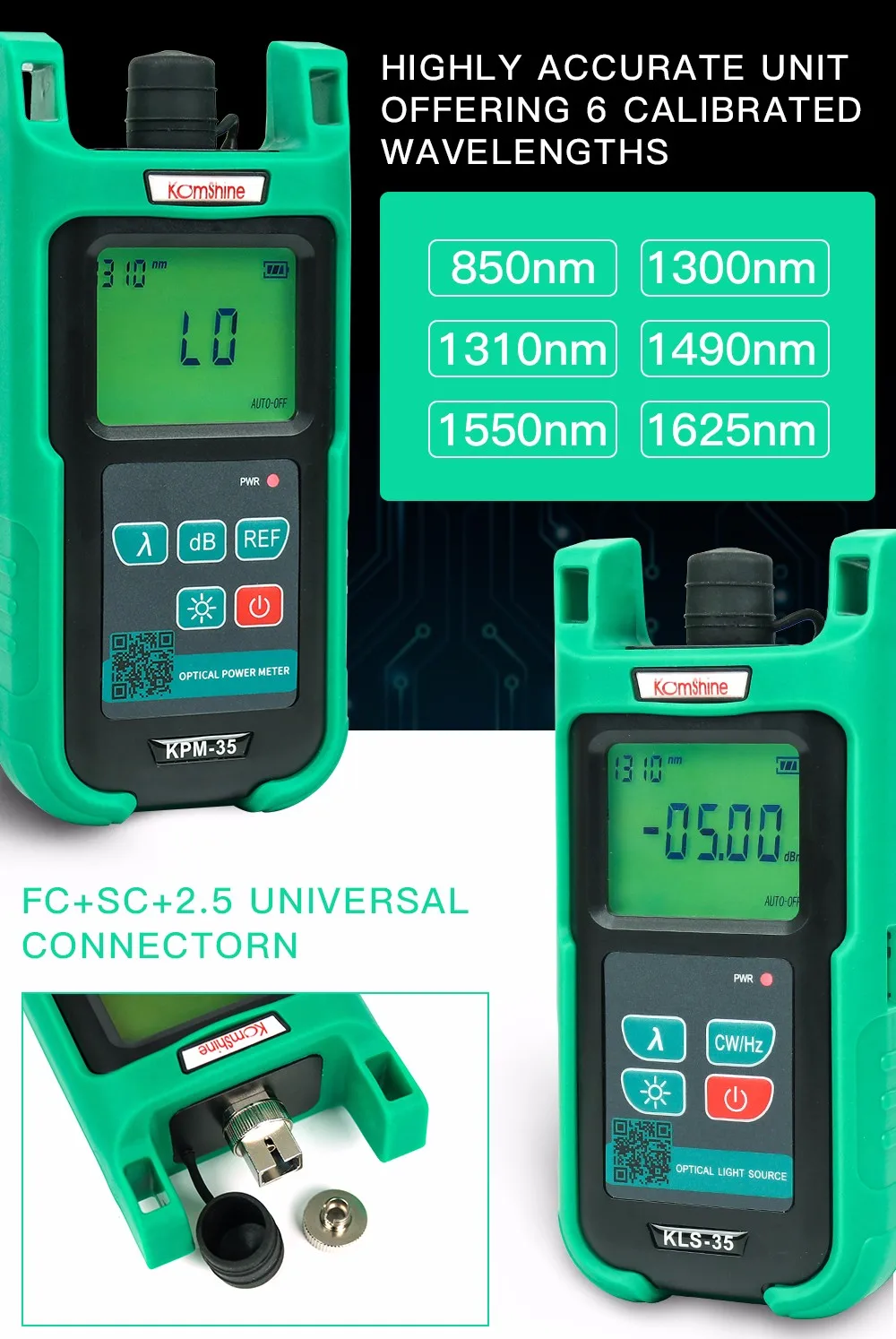 FTTH FTTX Optic fiber laser source KLS-35-S hand-held type fiber cable test tools w/SC+FC connector used with Power Meter