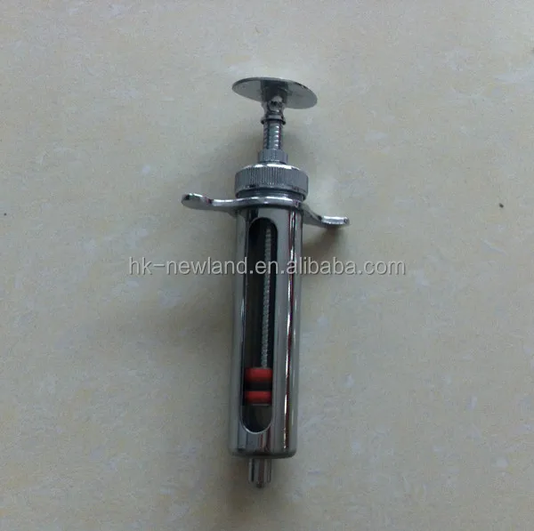 20ml Highaccuracy Veterinary Metal Syringe With Ajustable Piston Rod