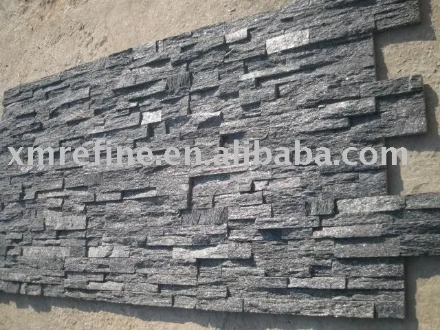 Nero pietra grezza rivestimento della parete ardesia id prodotto ... Ardesia nera a parete