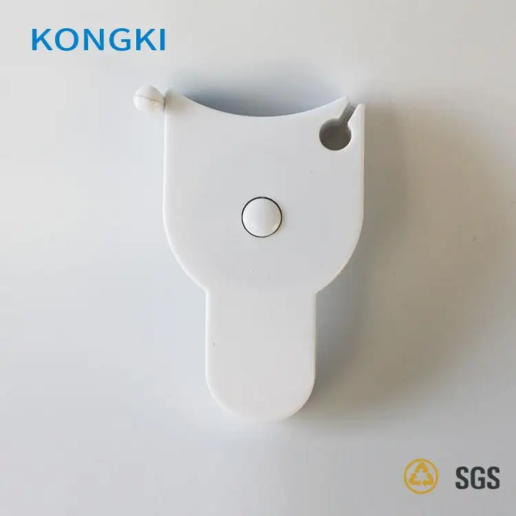 White Automatic Telescopic Tape Measure Centimeter Inch Double-sided Waist  Ruler With Handle Torch Y Shaped