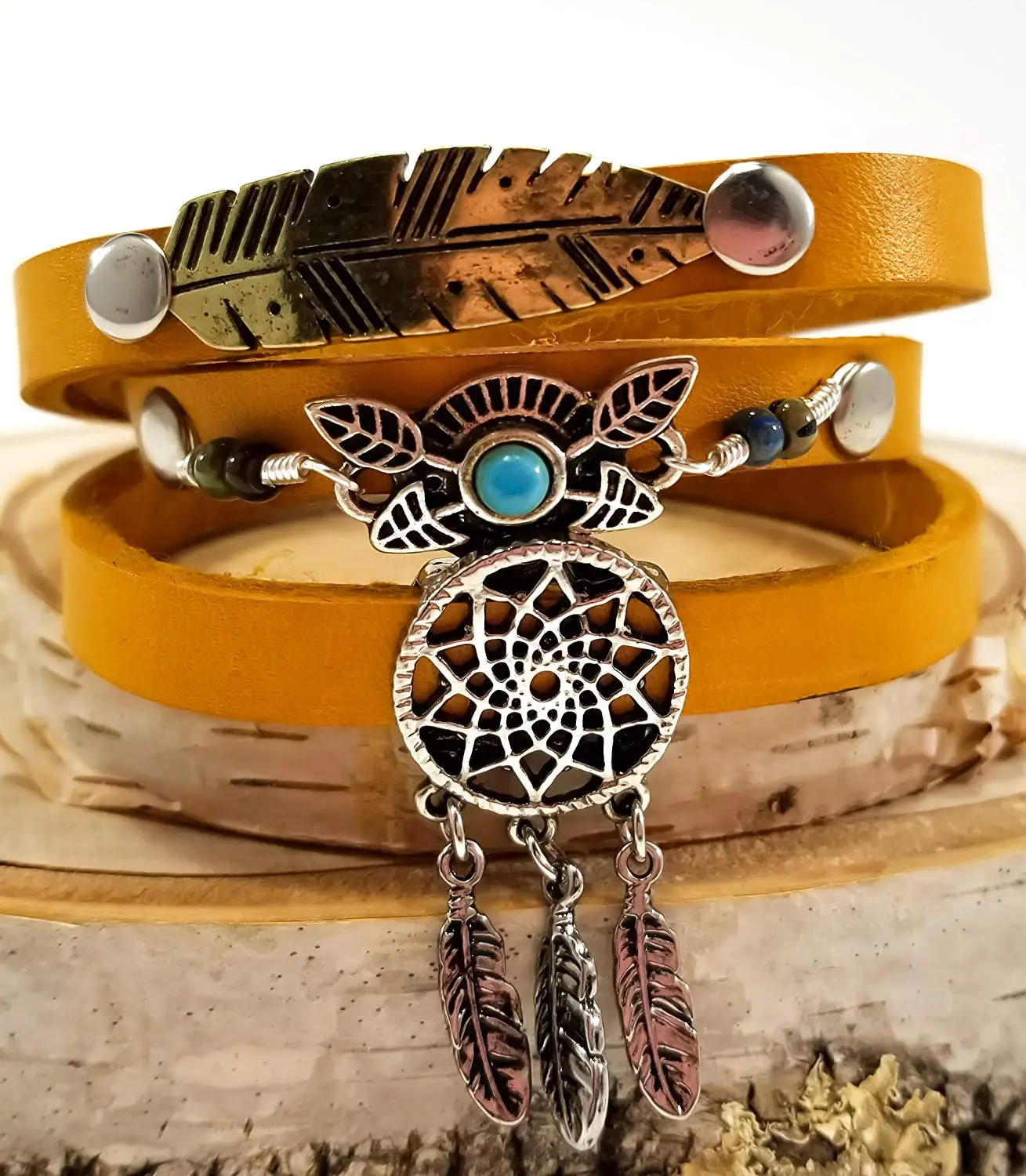 TINXOO 8MM Stainless Steel Hamsa Palm Hand Fatima Red Bead Bracelet 18K Gold Plated