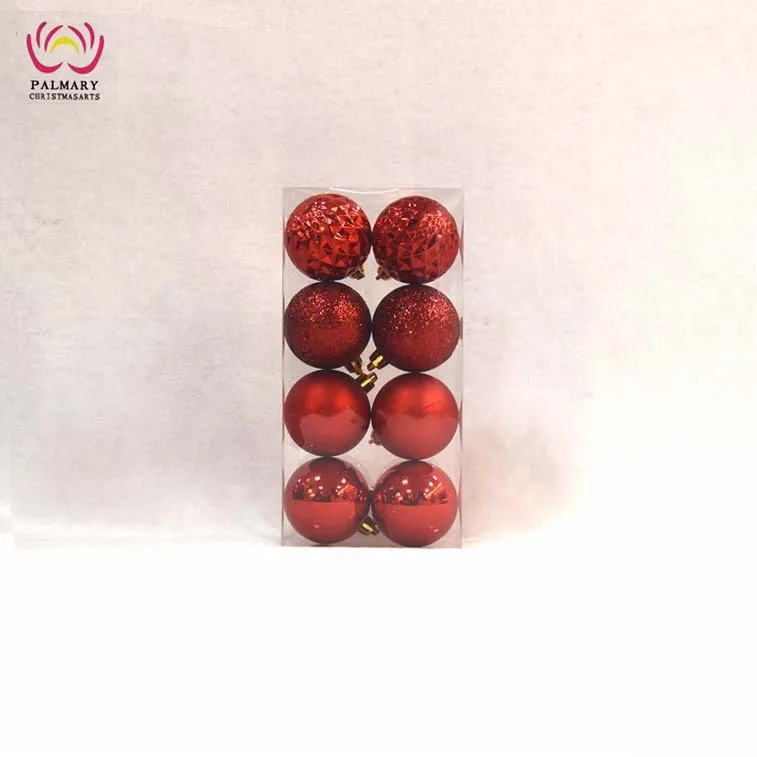 Christmas ornaments 6 cm red, factory supply price, 2018 hot sell crafts balls