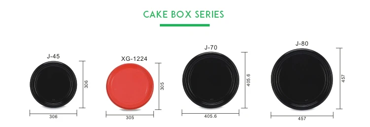 Clear plastic disposable transparent round cake box