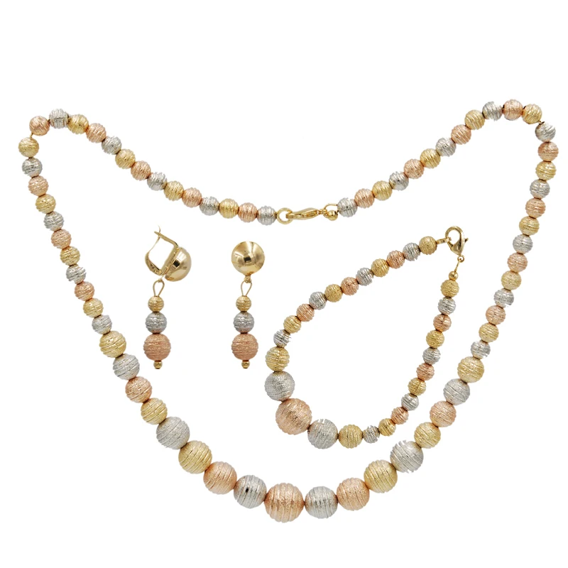 Mexico Fashion Jewellery Gold Plated Jewelry Set Handmade Beads Jewelry