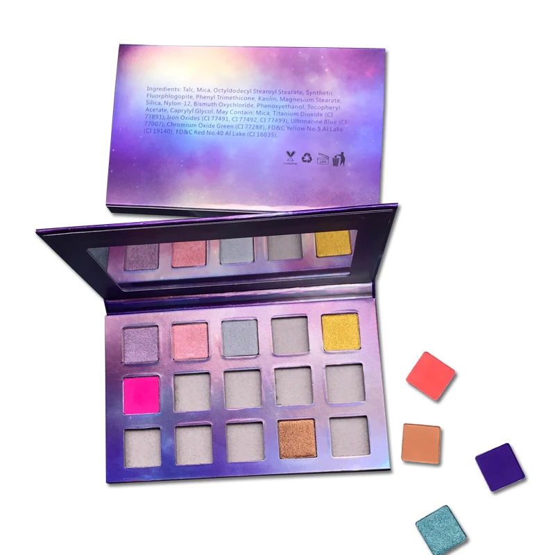High pigment 9 color  Eyeshadow Palette Cardboard Eyeshadow Private Label Eye Shadow Without Brand