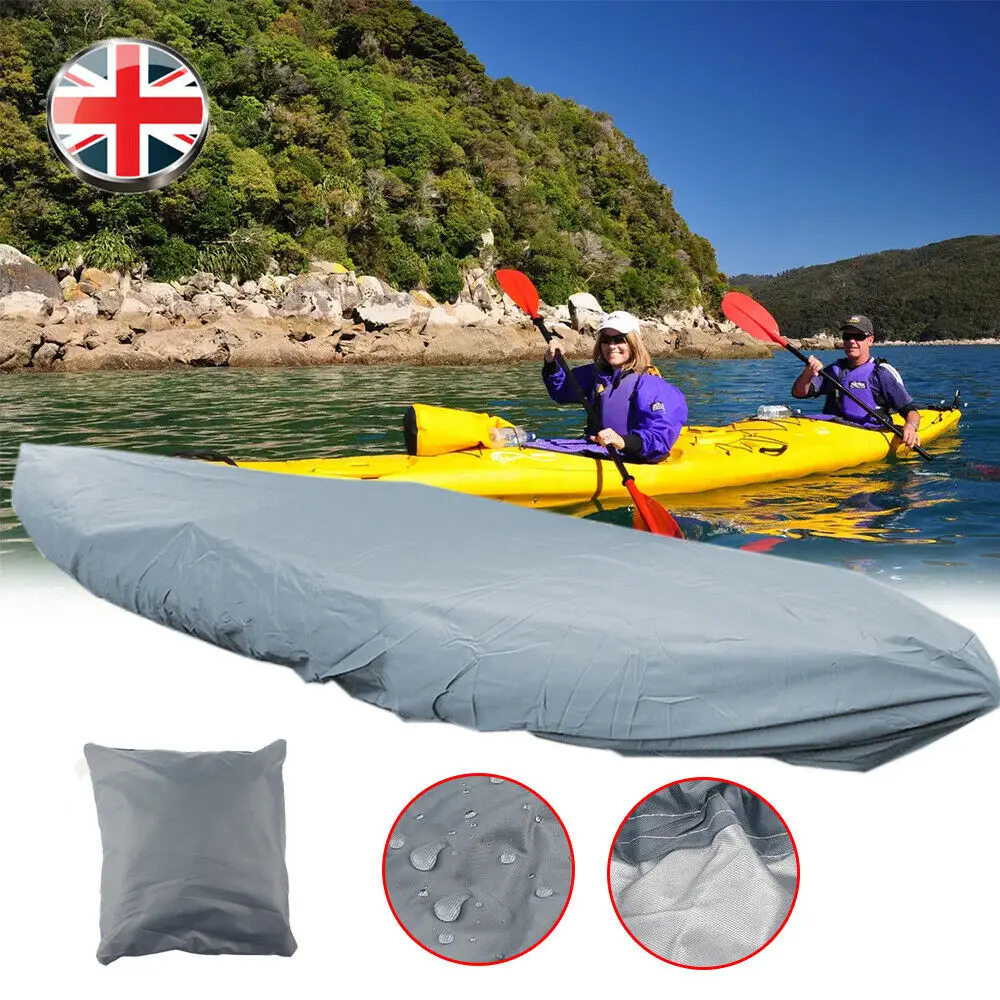 Gray Kayak Cover Waterproof Durable Canoe Storage Dust Sunblock Cover
