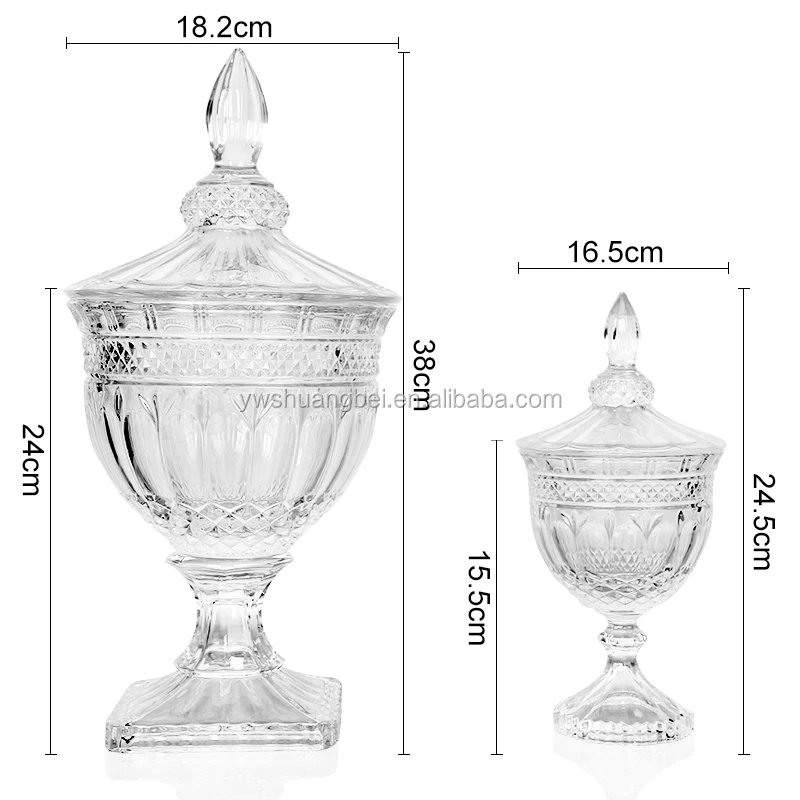 Elegant And Beautiful Glass Food/candy Storage Jar Big Clear Glass Jar
