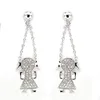 Latest Design Girls Top Alibaba China's Jewelry Pure Silver Sexi Part Earring