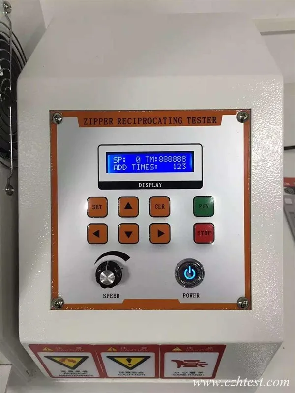Zipper Reciprocating Pull Strength Test Machine by ZONHOW