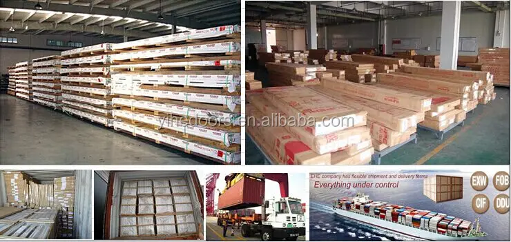 China hot sale pane wood door/panel solid door/plain wood bedroom door