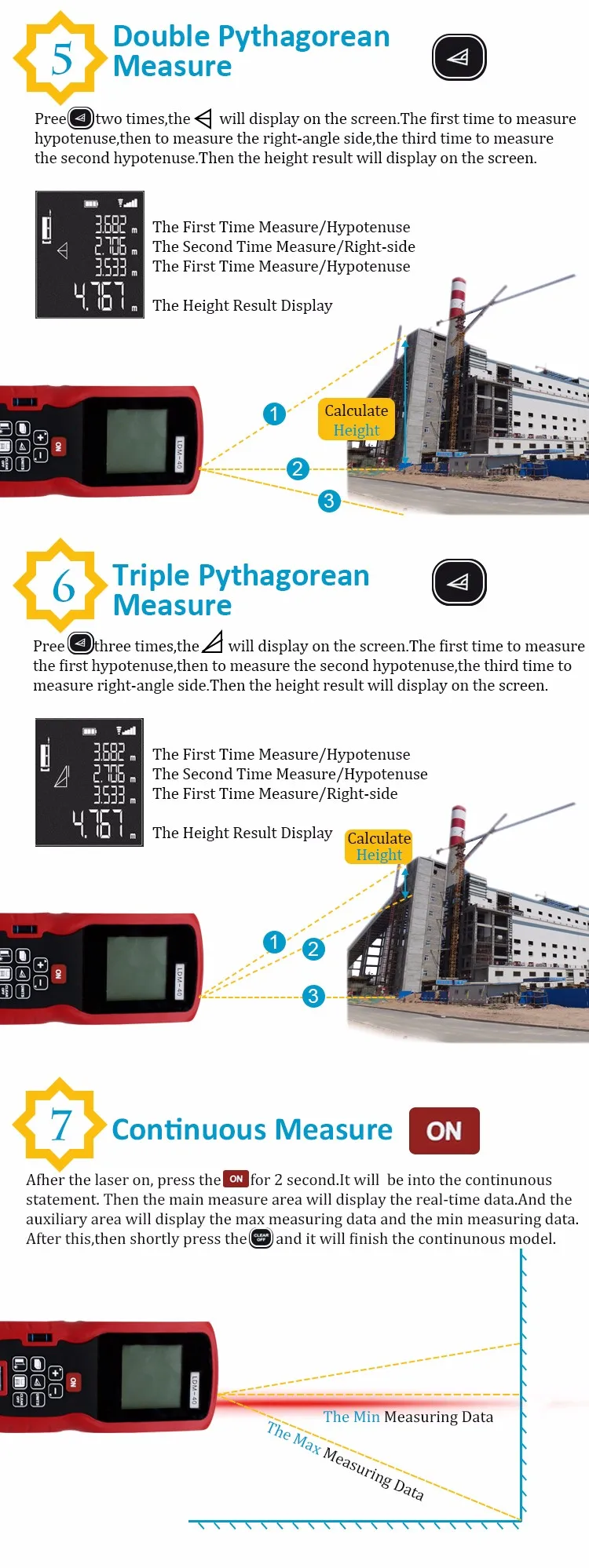 electronic digital laser measurer tape