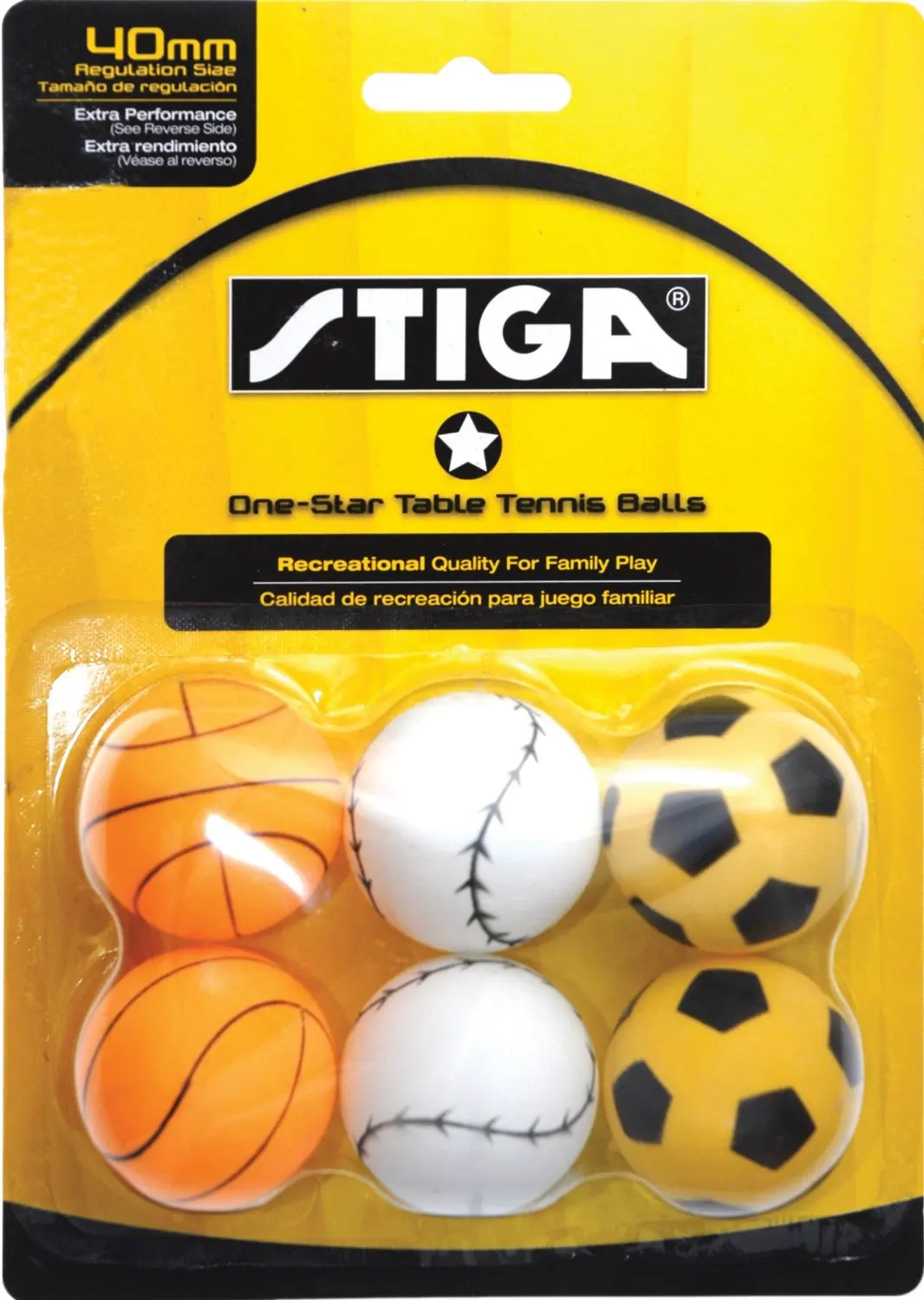 STIGA 1-Star Sport Table Tennis Balls (6 Pack)