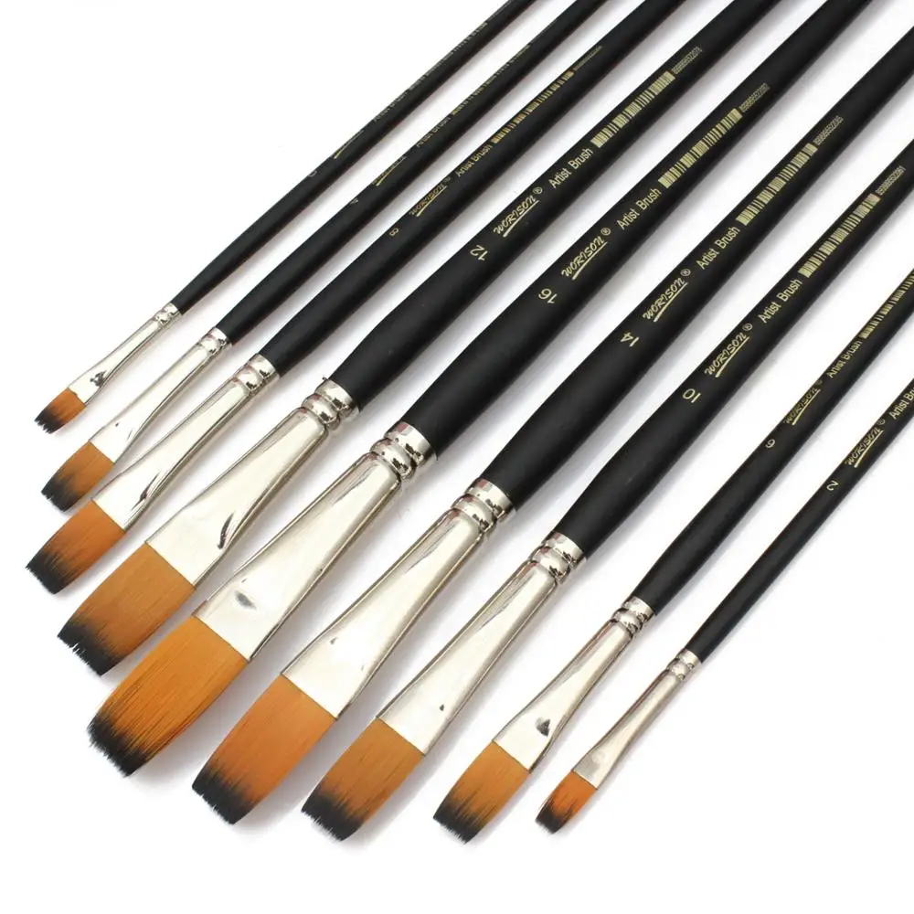 9pcs Artist Paint Brush Set 2018 New Product Acrylic Oil Painting Brush ...