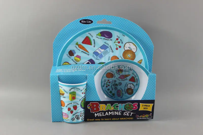 Food safe Melamine children dinnerware sets for 3pcs