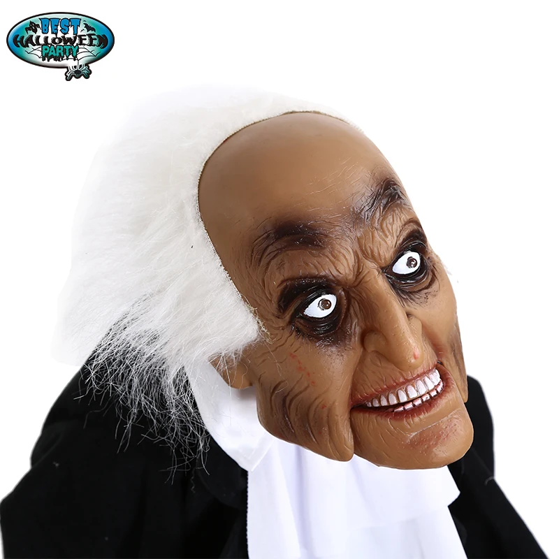 Halloween Decoration Standing Bobble Head Butler With Red Led Eyes ...
