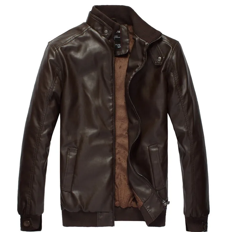 Fashion Pu Leather Jacket For Men M/l/xl/2xl - Buy High Quality ...