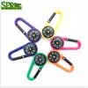 plastic carabiner hooks with compass /Plastic mountaineering 27mm compass for Camping