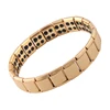 New Gold Color Elastic Stainless Steel Chains Health Energy Germanium Magnetic Bracelets for Woman Men Male Bracelets Jewelry
