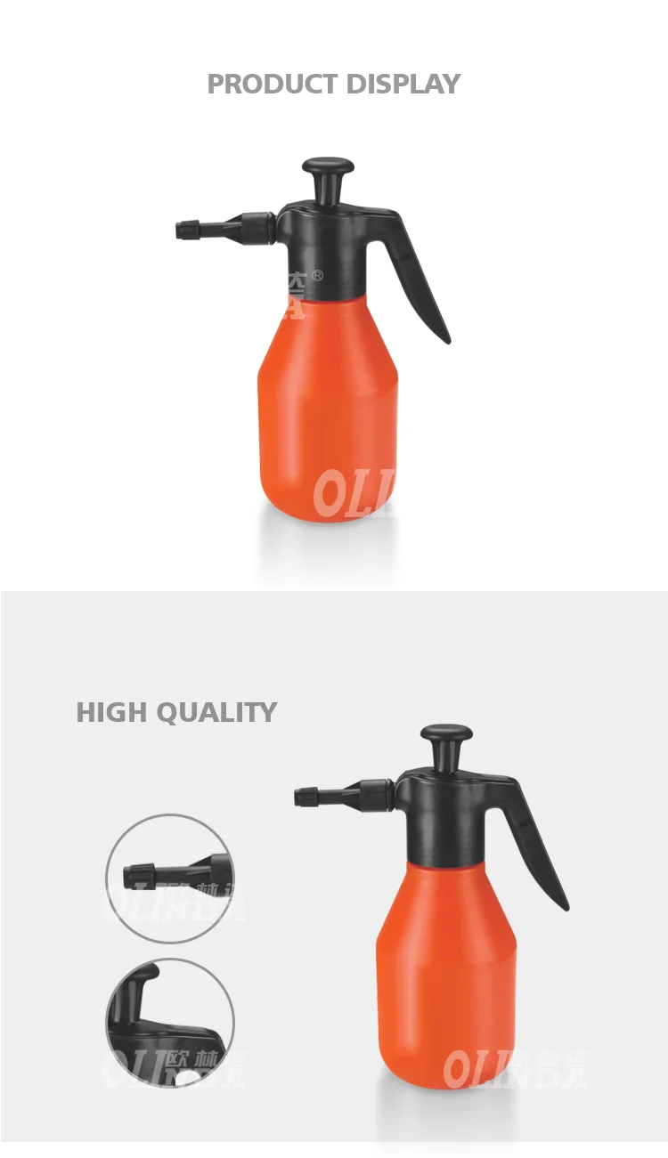 Factory price high quality red 1L 2L plastic bottle garden water pressure sprayer