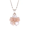 Rose gold flower pendant necklace wholesale stock flower pendant