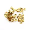 JS1313 Gold plated bead end caps,metal jewelry end caps