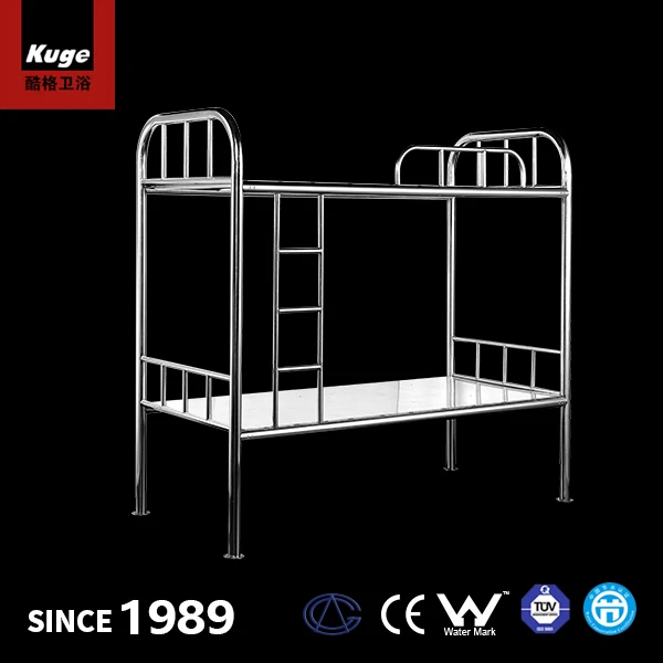 Stainless Steel Double Decker Prison Bunk Bed Strong Structure Double
