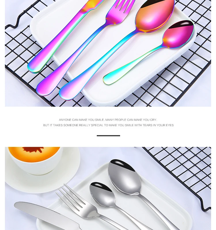 Knife Spoon Fork Set 24 pcs Stainless Steel Cutlery Set and Flatware Set with Gift Box