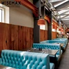 modern fast food restaurant furniture Double sided customized restaurant sofas booth seating